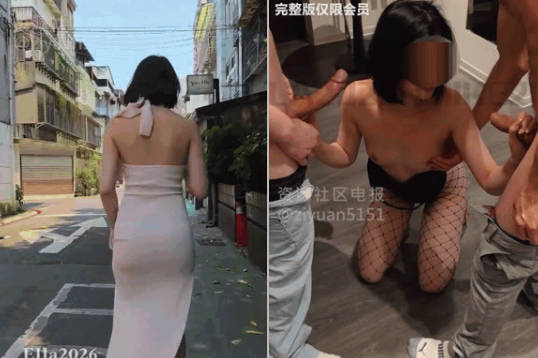 推特极品少妇淫妻「Ella小骚狐」《第一次跟两位外国人3P》整整两小时不间断地被两根白大肉棒包围轮流使用口和小穴，觉得自己要被玩坏了